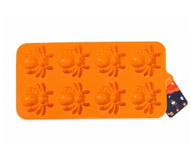 Molde silicona 8 arañas Halloween